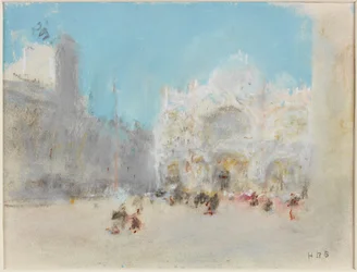 Pyhän Markuksen kirkko, Venetsia (pastelli paperille, kortille)